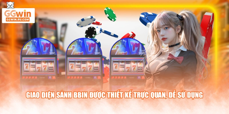 Giao diện sảnh BBIN được thiết kế trực quan, dễ sử dụng