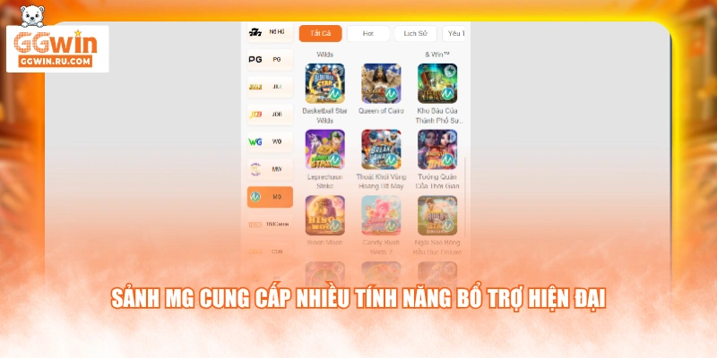 Sảnh MG cung cấp nhiều tính năng bổ trợ hiện đại